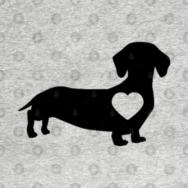 Dachshund Heart | Dachshund Lover | Doxie Graphic | Dachshund Mom & Dad by HawtDogPrints